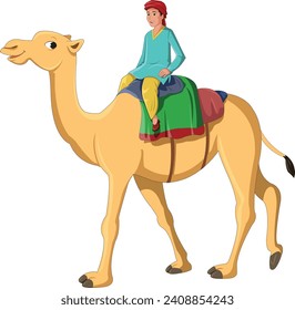 A men Riding on Camel