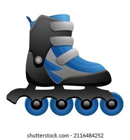 Men roller skates icon cartoon vector. Mobility skating. Skater boy