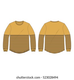 Men Round Neck T-shirt Template