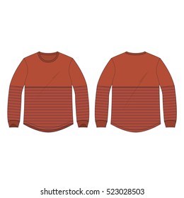 Men Round Neck T-shirt Template
