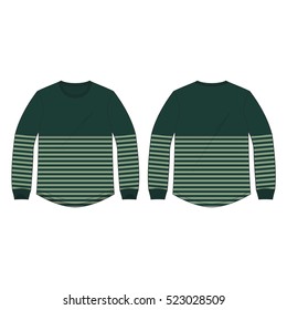 Men Round Neck T-shirt Template
