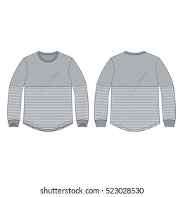 Men Round Neck T-shirt Template