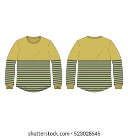 Men Round Neck T-shirt Template