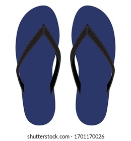 Men Sandals. Summer Footwear. Flip Flops Mockup. 