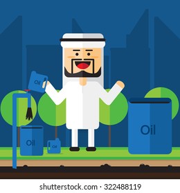 Men Saudi sell the oil