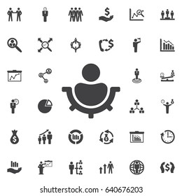 men settings icon. Business icons set