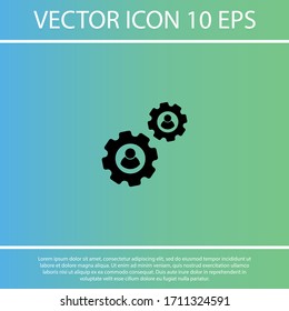 men settings icon. Vector  Eps 10 . Lorem Ipsum Flat Design 