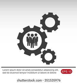 Men settings icon.Vector illustration. Flat design.