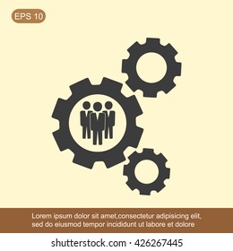 Men settings icon.Vector illustration. Flat design.
