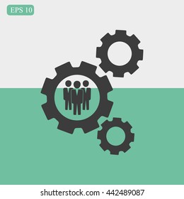 Men settings icon.Vector illustration. Flat design.

