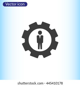 Men settings icon.Vector illustration. Flat design.
