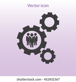 Men settings icon.Vector illustration. Flat design.

