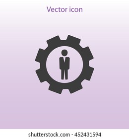 Men settings icon.Vector illustration. Flat design.

