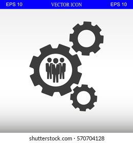 Men settings icon.Vector illustration. Flat design.
