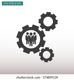 Men settings icon.Vector illustration. Flat design.