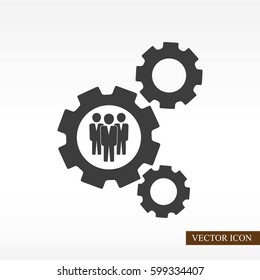 Men settings icon.Vector illustration. Flat design.