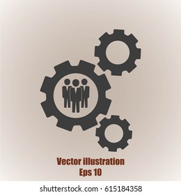 Men settings icon.Vector illustration. Flat design.