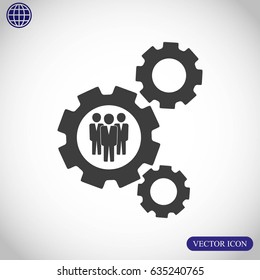Men settings icon.Vector illustration. Flat design.