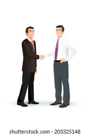 Men shake hands