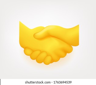 Men shaking hands vector icon isolated on white background