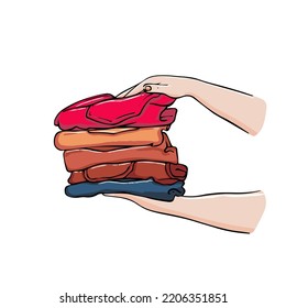 Men shirt pack, business office cloth vector art 