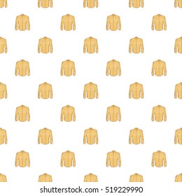 Men shirt pattern. Cartoon illustration of men shirt vector pattern for web