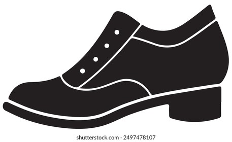 Men shoe icon, silhouette, logo, vector art design.