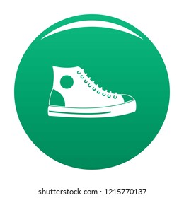 Men shoe icon. Simple illustration of men shoe vector icon for any any design green