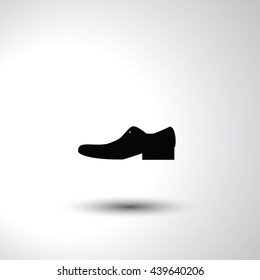 Men shoe sign flat icon illustration