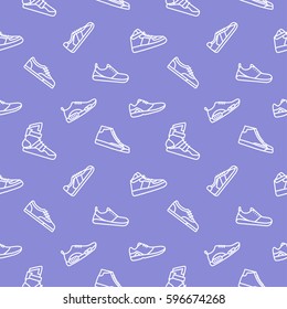 men shoes background seamless pattern purple