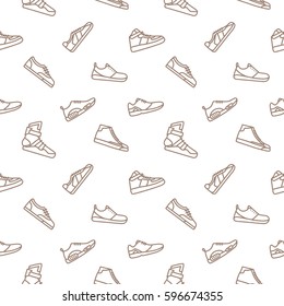 men shoes background seamless pattern brown