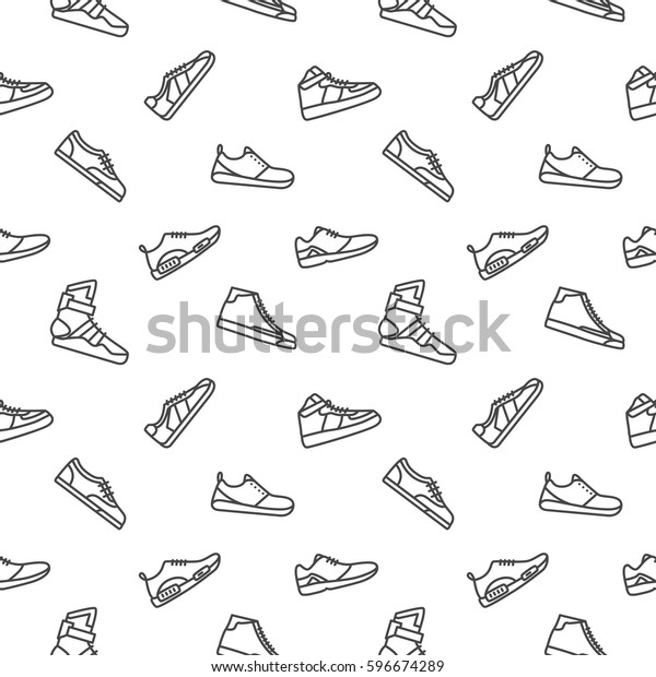 Men Shoes Background Seamless Pattern Stock Vector (Royalty Free