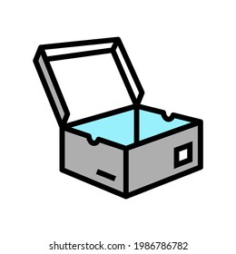 men shoes box color icon vector. men shoes box sign. isolated symbol illustration