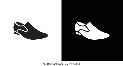 Men Shoes Icon Black line art vector logo set