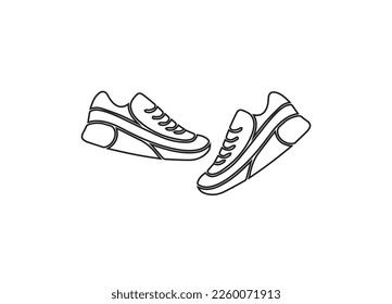 Men Shoes Icon Flat Vector Template Design Trendy Stock Vector . Men shoe Royalty Free Vector Image .  Collection of different mens shoes pair outline Vector Image .