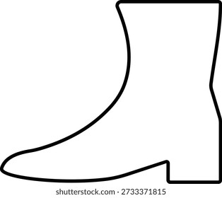 Men shoes icon including boots sneakers loafers formal footwear silhouettes in line style, male fashion shoe outline illustration for branding design