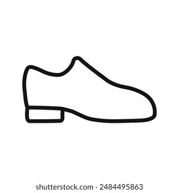 Men Shoes Icon linear vector graphics sign
