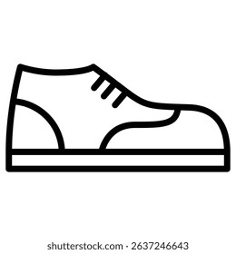 Men Shoes Icon Simple thin line stroke