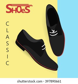 men shoes isolated background