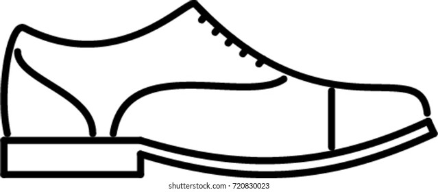  men shoes outline icon