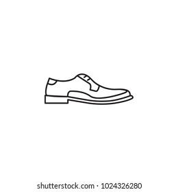 Men Shoes outline icon. Men shoes vector illustration isolated on white background.