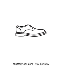 Men Shoes outline icon. Men shoes vector illustration isolated on white background.