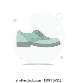 men shoes vector flat illustration on white