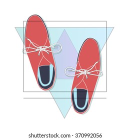 Men shoes. vector for footwear store. Vector illustration.