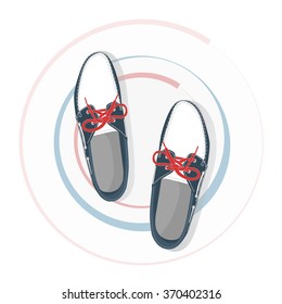 men shoes vector icons