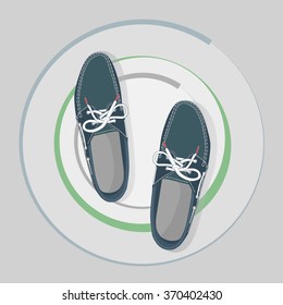 men shoes vector icons