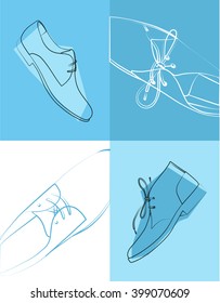 Men Shoes. Vector Illustration