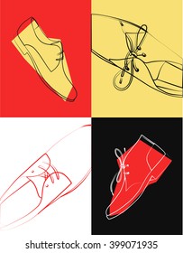 Men Shoes. Vector Illustration