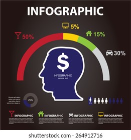 Men shopping infographic