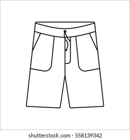 Men Shorts Symbol Simple Line Icon Stock Vector (Royalty Free ...